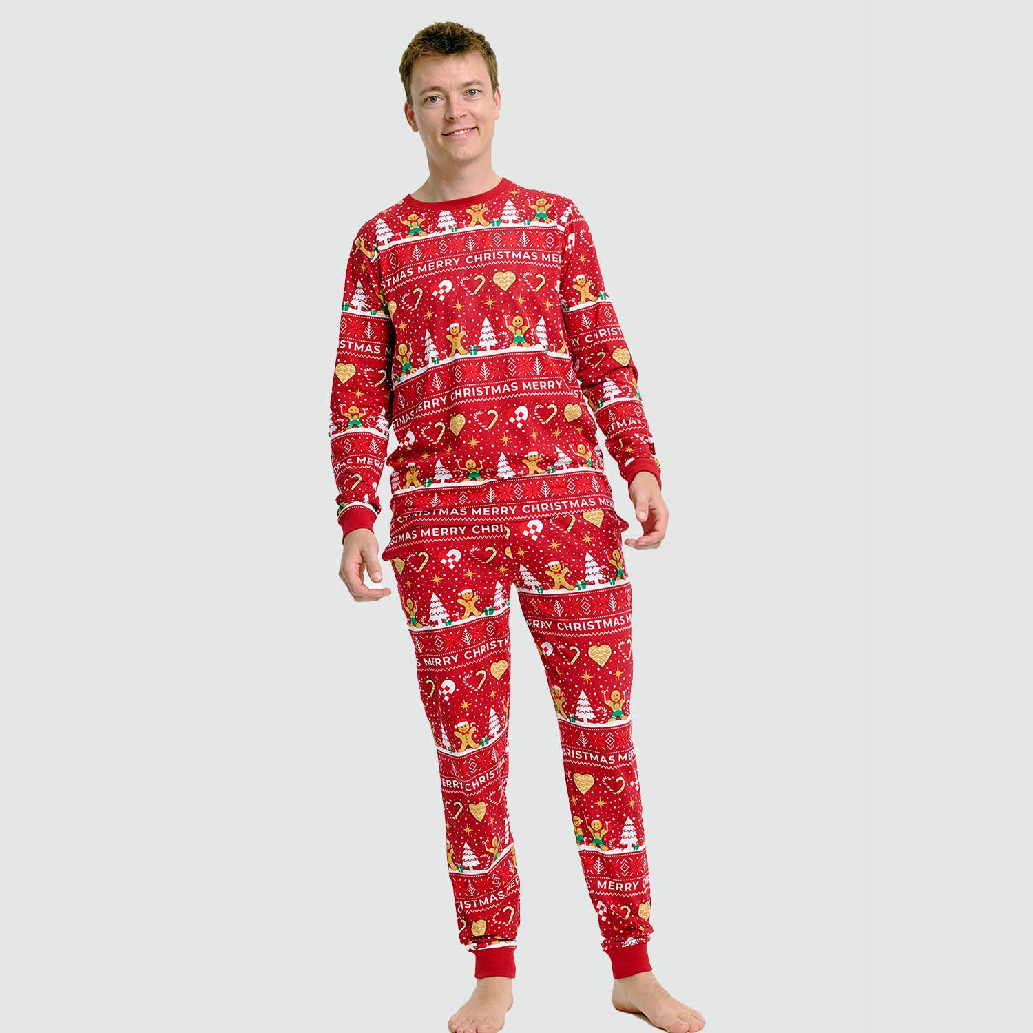 Christmas Cookie julepyjamas rød - Herre.